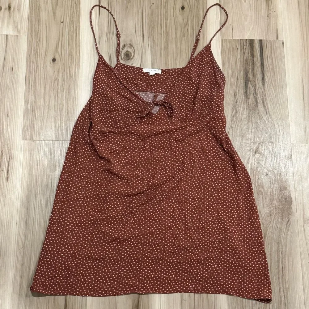 la hearts brown dress Pacsun Tie Front Women's Large Midi dress GAP | Dresses | girls-dresses Size:3XS_2-4